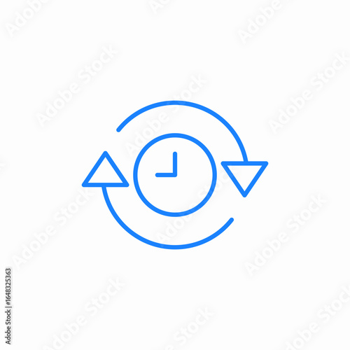 clock process cycle icon sign vector