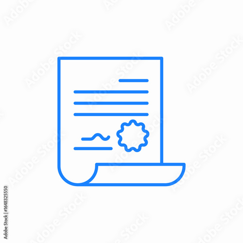 contract document agreement icon sign vector
