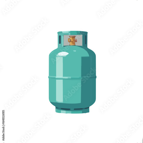 Flat colored LPG gas vector illustration with transparent background 