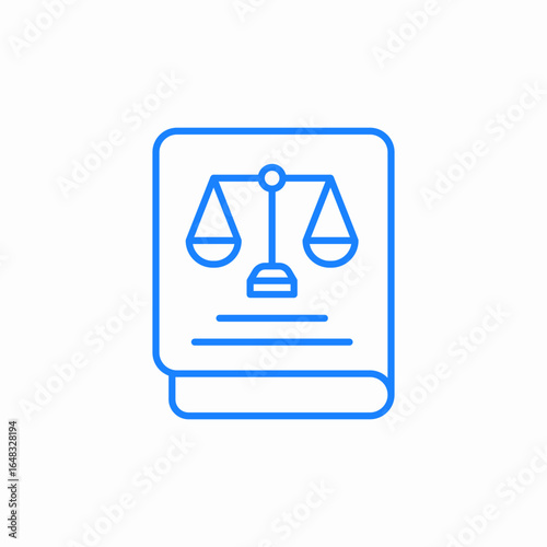law book scales icon sign vector