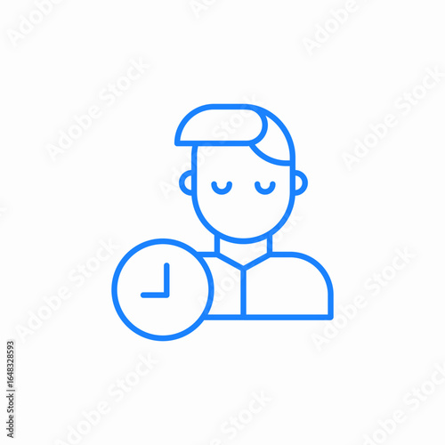 man time management icon sign vector