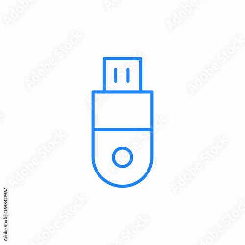 usb storage device icon sign vector