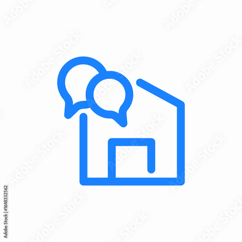 house chat conversation icon sign vector