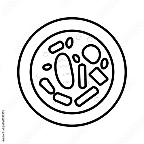 out line coloring black and white thai food 