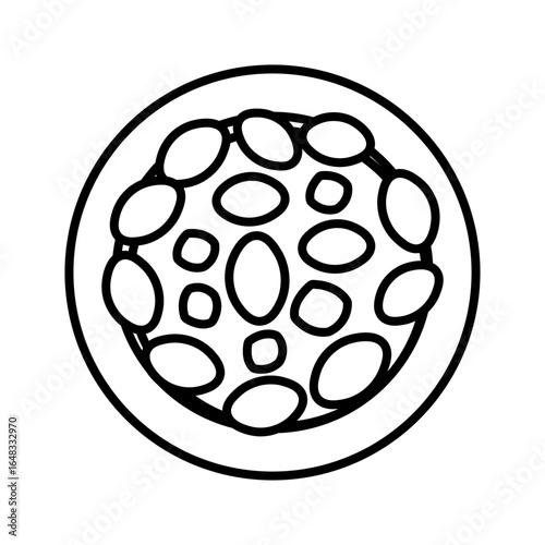 out line coloring black and white thai food 