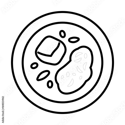 out line coloring black and white thai food 