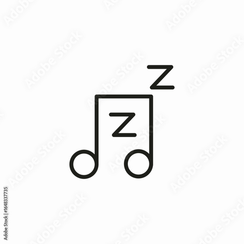 musical sleep note icon sign vector