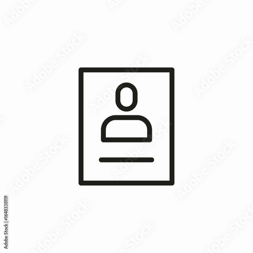 person card icon sign vector