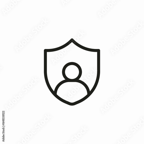 personal shield icon sign vector