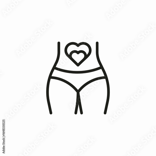 pregnant belly icon sign vector