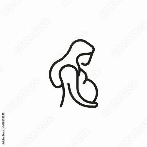 pregnant woman icon sign vector