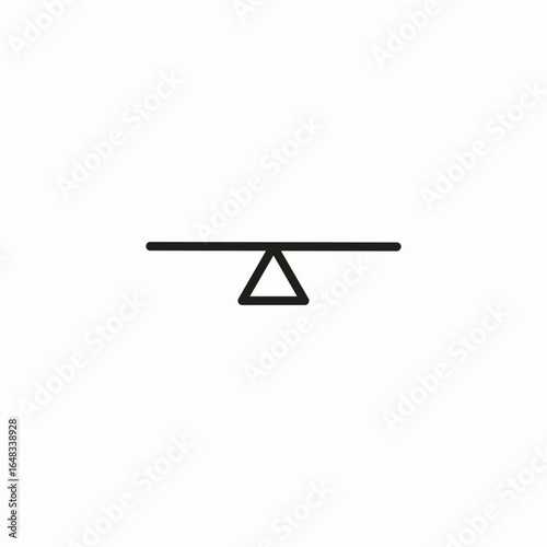 simple seesaw icon sign vector
