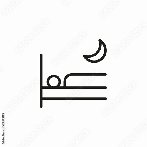 sleeping person icon sign vector