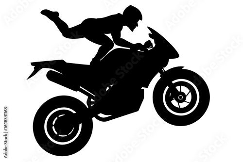 Freestyle Motorcycle Stunt: High-Flying Rider Action
