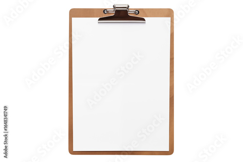 Blank Clipboard with Paper: Perfect for Presentations & Note-Taking on transparent background png