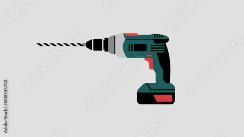 Cordless drill tool for construction and repair tasks