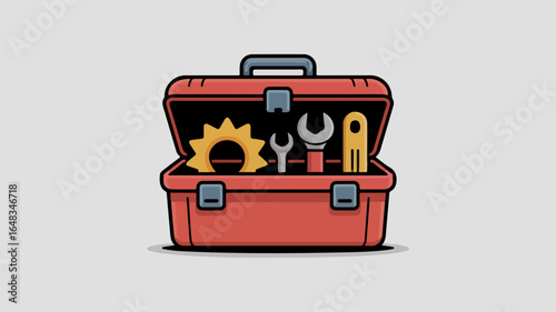 Toolbox with tools for repair and maintenance
