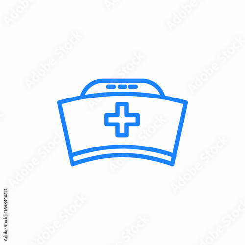 medical cap nurse bonnet icon sign vector