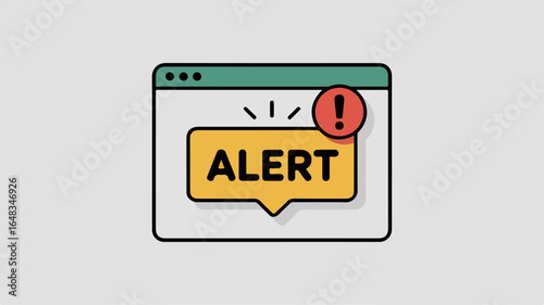 Alert Notification Icon for Warning Messages