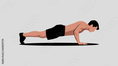 Man Doing Push Up Exercise