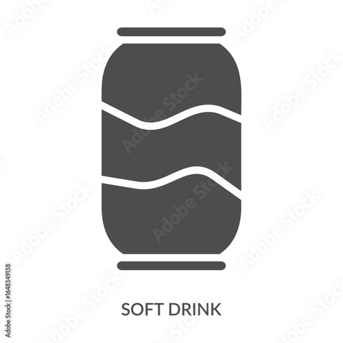 Soft Drink Icon Line Style. Design Vector Illustration