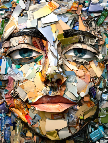 Recycled Human Face