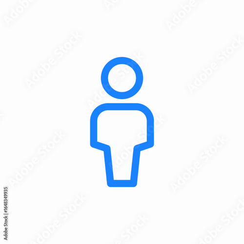 standing person icon sign vector