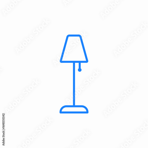 torchiere lamp standing floor  icon sign vector