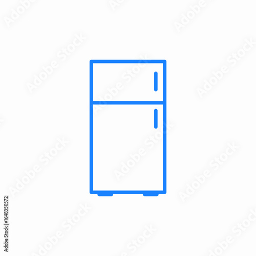 two compartment refrigerator icon sign vector