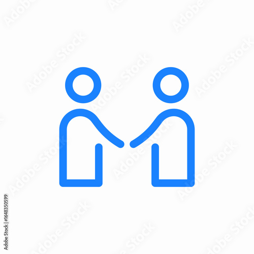 two people linked icon sign vector