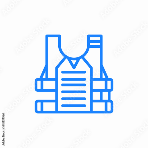 bulletproof vest icon sign vector