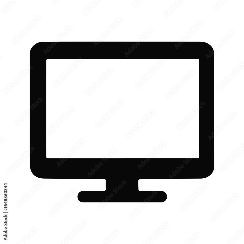 Flat screen TV and computer monitor with blank screen vector illustration Flat screen TV and computer monitor with blank screen vector illustration