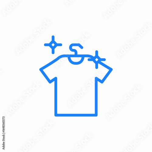 clean t shirt on hanger icon sign vector
