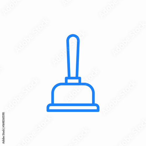 high pressure thrust plunge removes heavy duty clogs icon sign vector