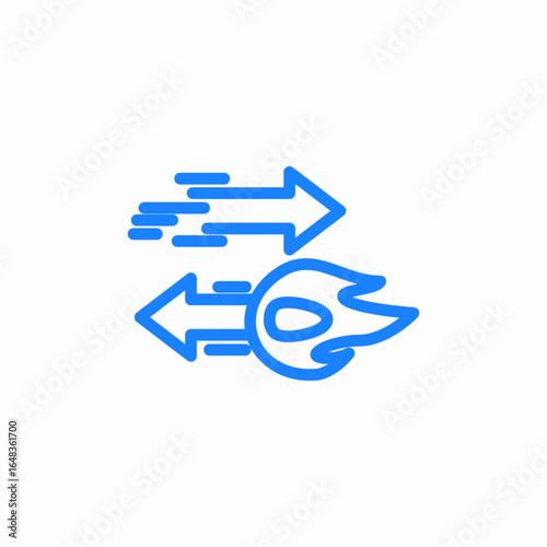 high-speed data transmission information exchange icon sign vector