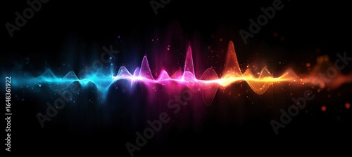 Abstract Colorful Sound Wave Visualization