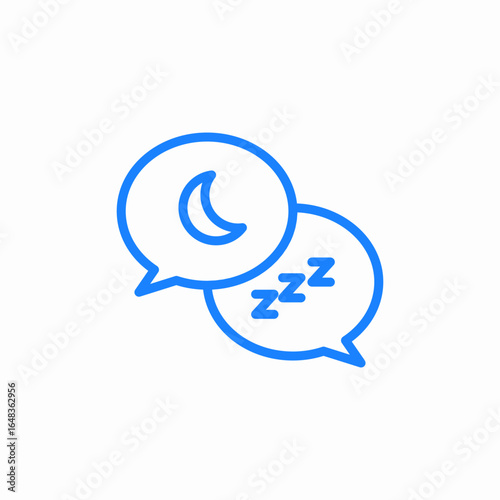 night sleep and snoring icon sign vector