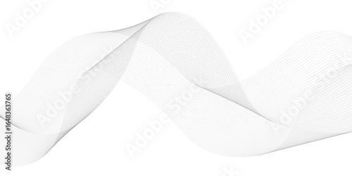 Abstract wave element for design. Digital frequency track equalizer. Stylized line art background. Vector 