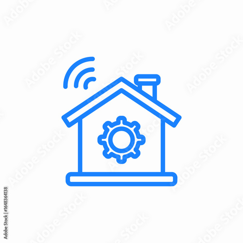 smart home icon sign vector