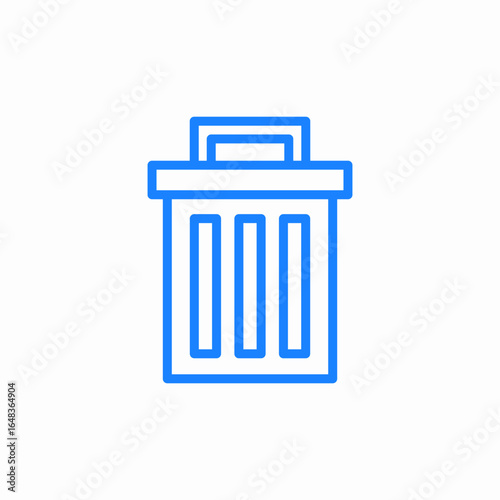 trash bin or garbage can icon sign vector