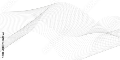 Abstract wave element for design. Digital frequency track equalizer. Stylized line art background. Vector illustration. Wave with lines created using blend tool. Curved wavy line, smooth stripe.