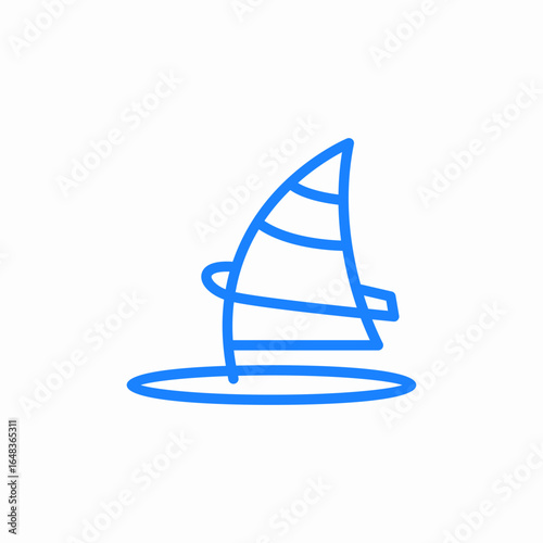 windsurfing windsurf board windsurfer icon sign vector
