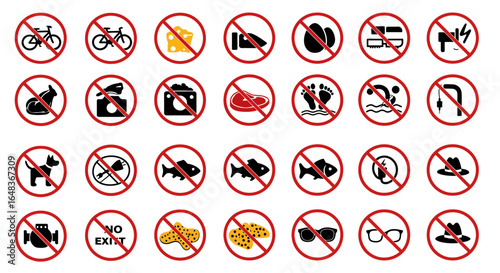 Vector Prohibition Icon Collection
