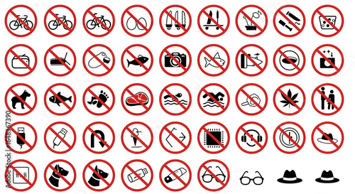 Vector Prohibition Icon Collection