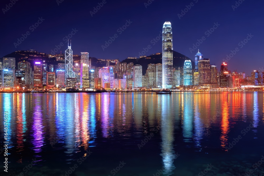 Fototapeta premium Hong Kong cityscape at night