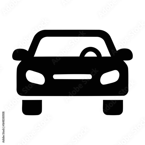 Black Car Icon Simple Vector Illustration for Transportation, Travel, and Automotive Concepts