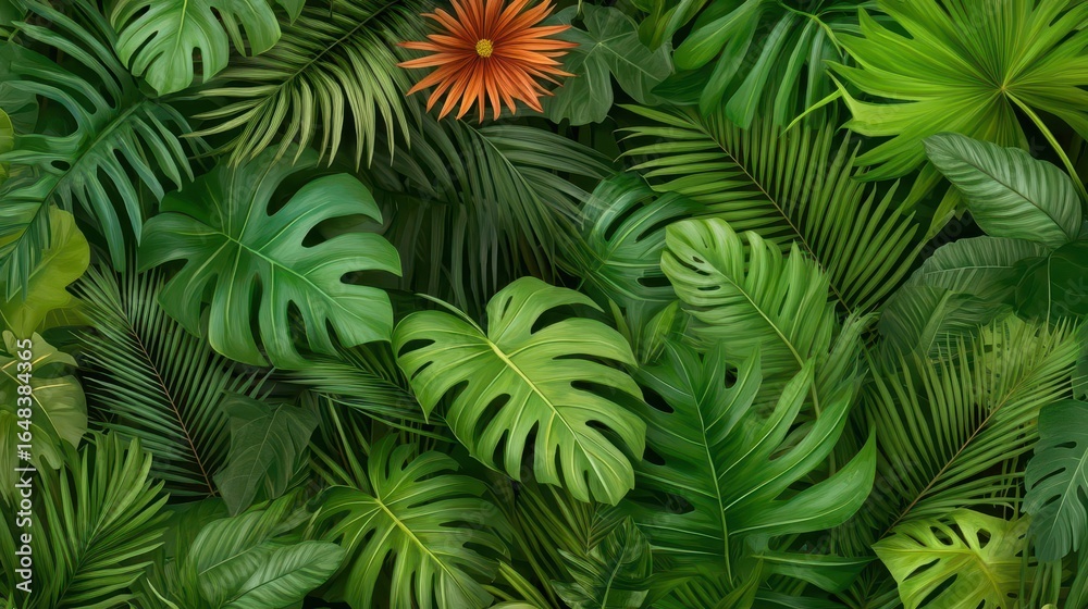 Fototapeta premium Lush Tropical Foliage