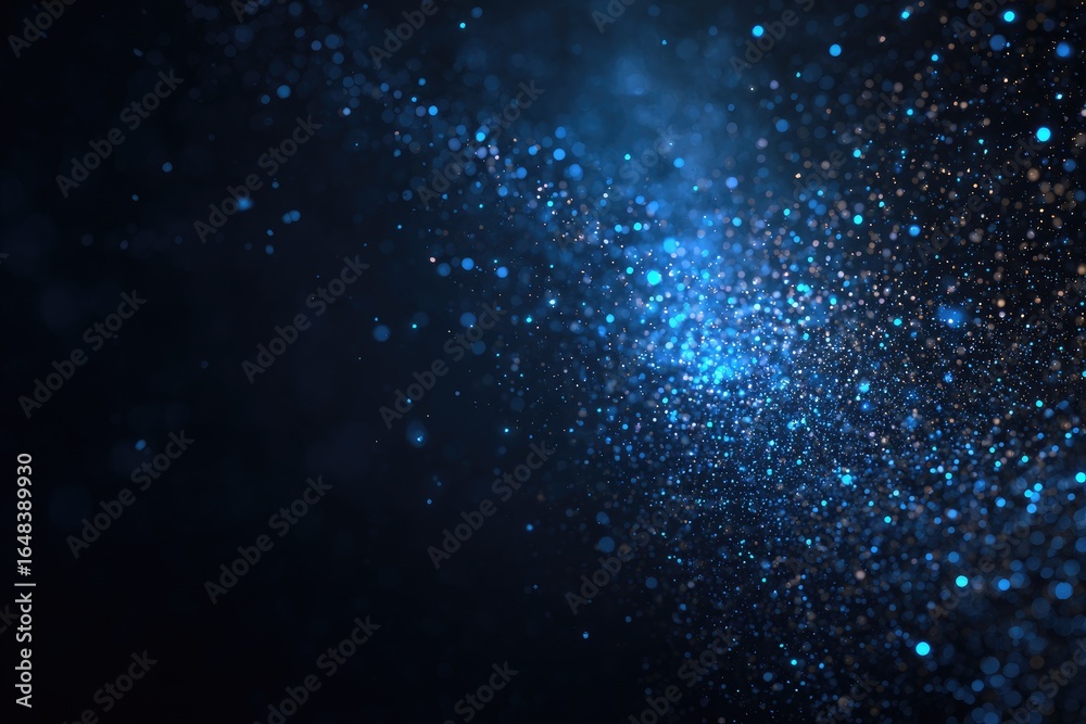 Obraz premium Abstract digital particles in dark blue