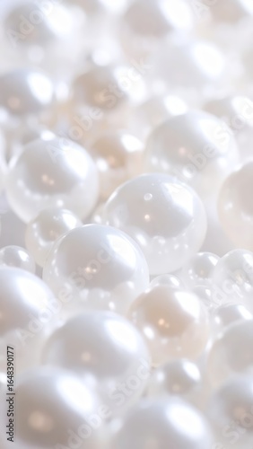 Iridescent pearl heap presenting pure elegance and luminous sophistication