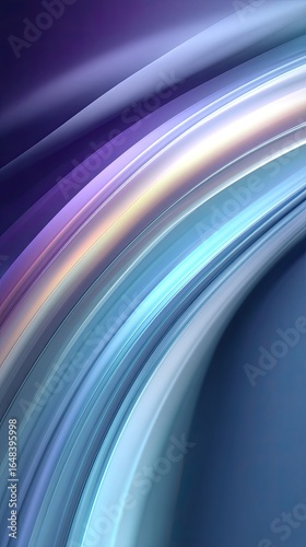 Abstract flowing lines of pastel colors, curving from a dark background